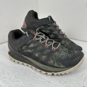 Merrell Antora 2 Trail Running Shoes Women's 7.5 Brindle Green/Blush Vibram Sole